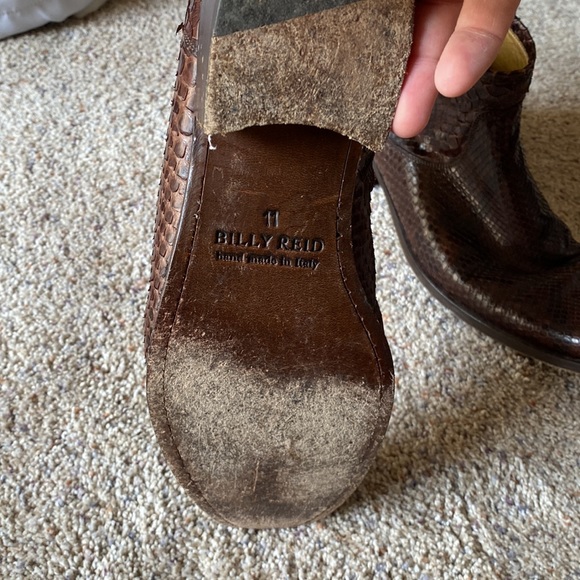Amazing Billy Reid real python skin half zip boots - Picture 4 of 5